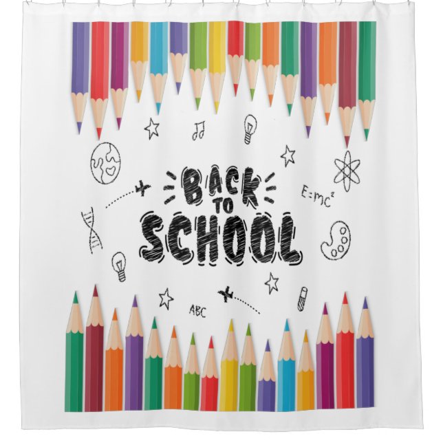Willkommen zurück zum Shirt der Schule, dem ersten Duschvorhang (Vorderseite)