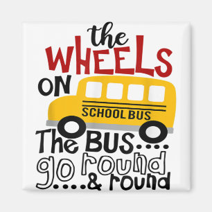 Willkommen zurück zum Shirt Schulbusfahrer Magnet