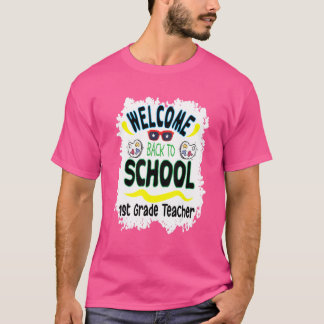 Willkommen zurück zur Brille der Schule 1. Klasse T-Shirt
