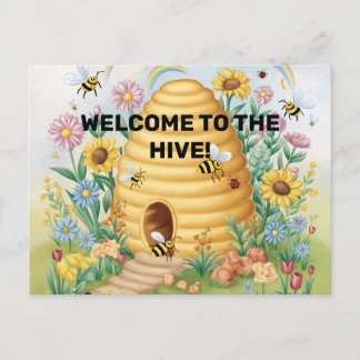 Willkommen zurück zur Hive Postcard für die Schule Postkarte