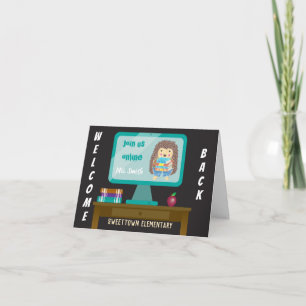 Willkommen zurück zur Online-Klassencard zum Schul Einladung