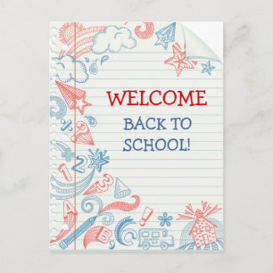 Willkommen zurück zur Postkarte der Schule