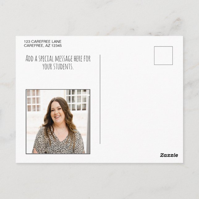 Willkommen zurück zur Postkarte für das Foto der S (Rückseite)