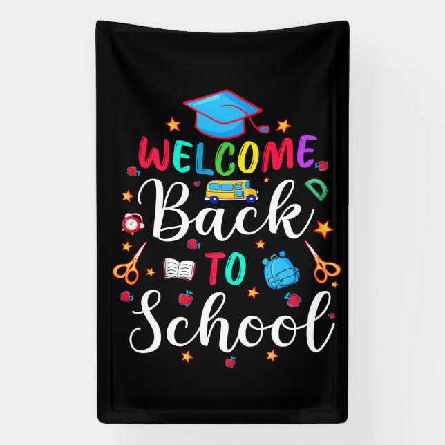 Willkommen zurück zur Schule Banner (Vertikal)