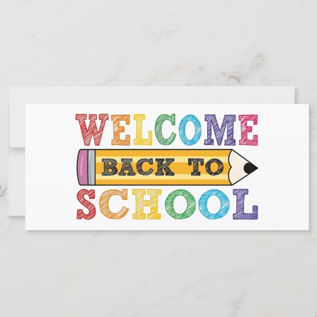 Willkommen zurück zur Schule - Bleistift-Illustrat (Vorderseite)
