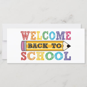 Willkommen zurück zur Schule - Bleistift-Illustrat