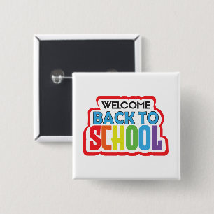Willkommen zurück zur Schule Button