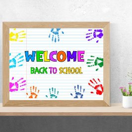 Willkommen zurück zur Schule Erster Schultag  Poster
