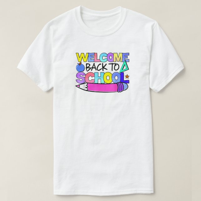 Willkommen zurück zur Schule Großen Lehrer 2024 T-Shirt (Design vorne)