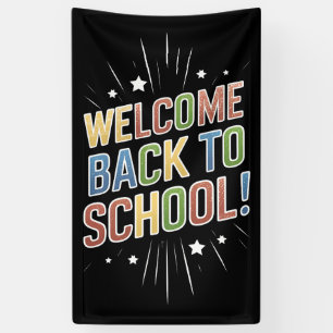 Willkommen Zurück zur Schule Lehrer Erster Schulta Banner