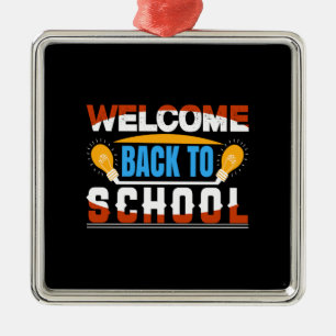 Willkommen zurück zur Schule Ornament Aus Metall