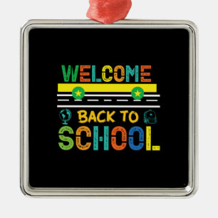 Willkommen zurück zur Schule Ornament Aus Metall