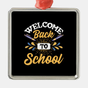Willkommen zurück zur Schule Ornament Aus Metall