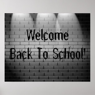 Willkommen zurück zur Schule! Poster Druck Schild