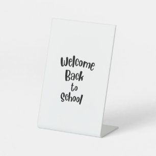 Willkommen zurück zur Schule Sockelschild