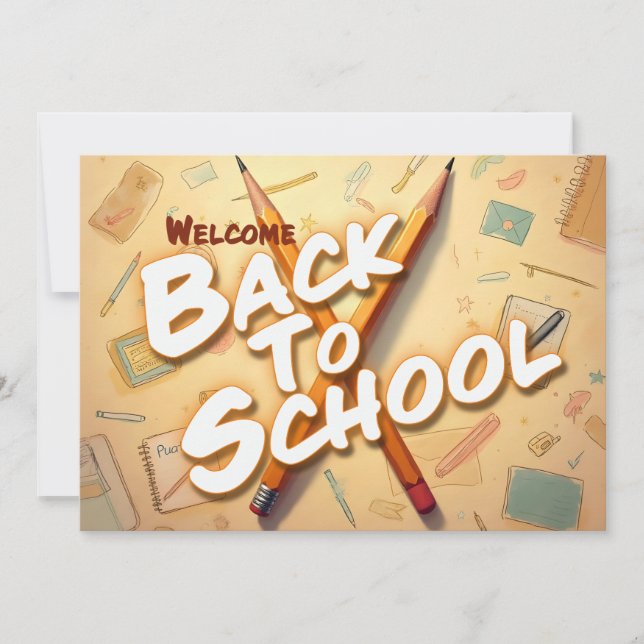 Willkommen zurück zur Schule - Stilkunstdesign (Vorderseite)