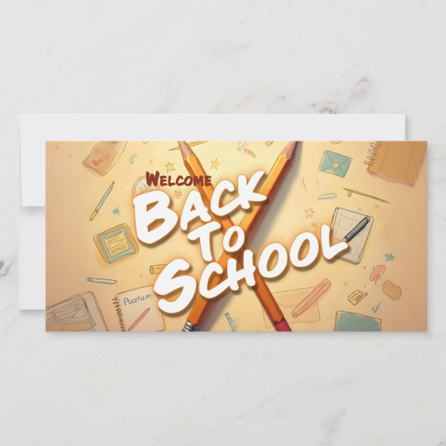 Willkommen zurück zur Schule - Stilkunstdesign (Vorderseite)