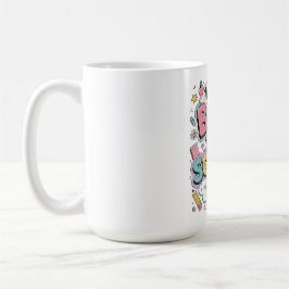 Willkommen zurück zur Schule Süße Pastell-Typograf Kaffeetasse