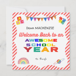 Willkommen zurück zur Schulkarte Dankeskarte