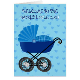 Willkommene Baby Boy - 5" x 7" Grußkarte