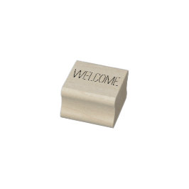 willkommene Briefmarke Gummistempel