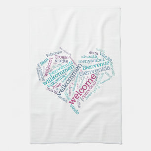 Willkommene Geschirrtücher des Herz-(viele