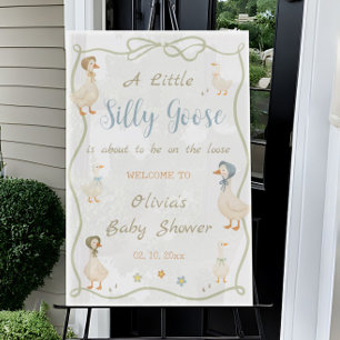 Willkommene verrückte Gans-Baby-Party Acrylschild