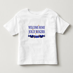 Willkommene Zuhause-Piratenflaggen Kleinkind T-shirt