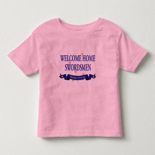 Willkommene Zuhause-Schwertfechter Kleinkind T-shirt