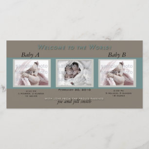 Willkommene Zwillinge Ankündigung