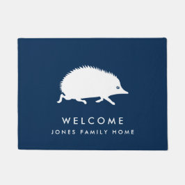 Willkommener Igels-kundenspezifischer Familienname Fußmatte