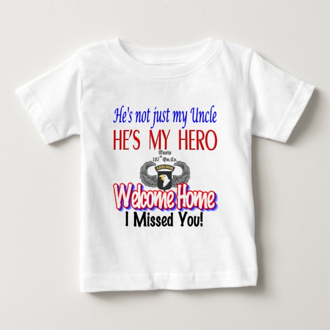 Willkommener Zuhause-Onkel Products Baby T-shirt (Vorderseite)