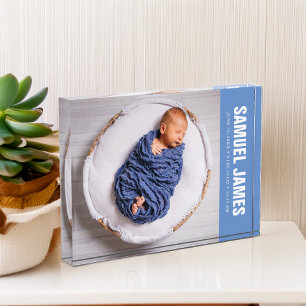 Willkommenes Baby-Blau Fotoblock