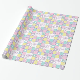 Willkommenes Baby bunt Geschenkpapier