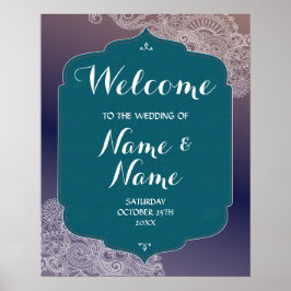 Willkommenes Hochzeitposter Arabian Nights Henna P Poster