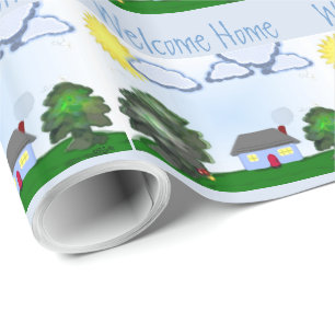 Willkommenes Zuhause Geschenkpapier