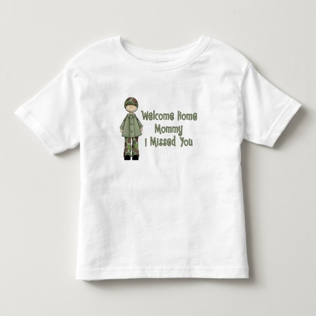 Willkommenes Zuhause-Mama-Armee-Gör (Sohn) Kleinkind T-shirt (Vorderseite)