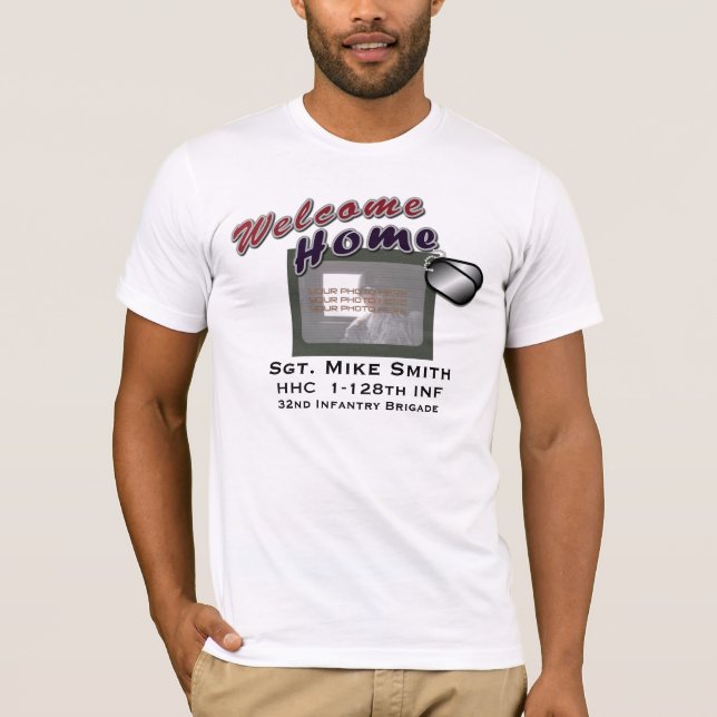 Willkommenes Zuhause-militärisches T-Shirt (Vorderseite)