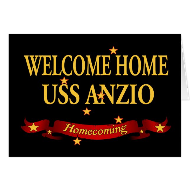 Willkommenes Zuhause USS Anzio (Vorderseite (Horizontal))
