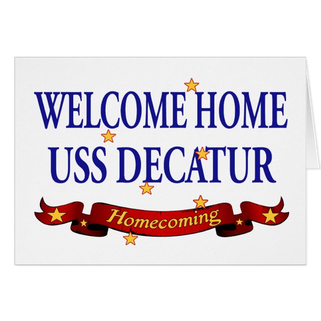 Willkommenes Zuhause USS Decatur (Vorderseite (Horizontal))