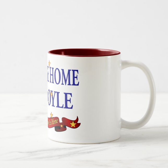 Willkommenes Zuhause USS Doyle Zweifarbige Tasse (Rechts)