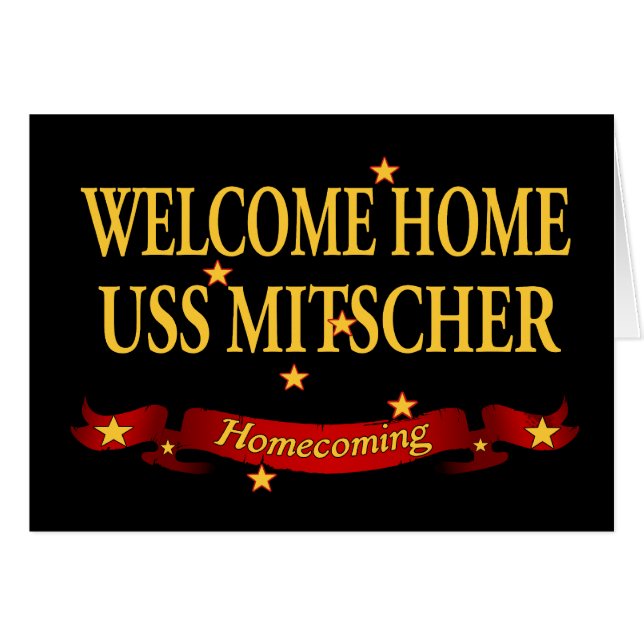 Willkommenes Zuhause USS Mitscher (Vorderseite (Horizontal))