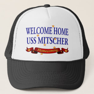 Willkommenes Zuhause USS Mitscher Truckerkappe