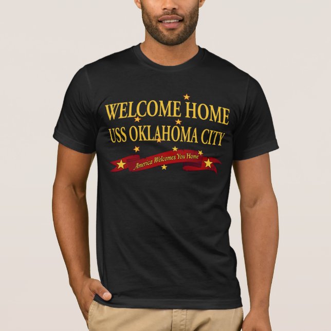 Willkommenes Zuhause USS Oklahoma City T-Shirt (Vorderseite)