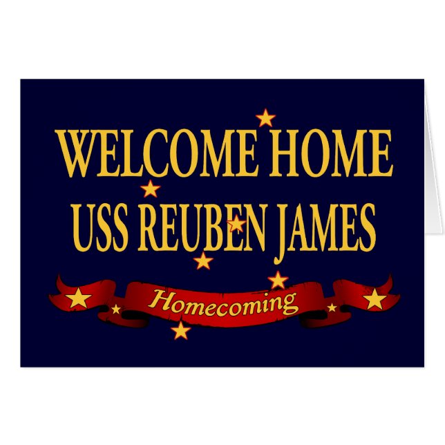 Willkommenes Zuhause USS Reuben James (Vorderseite (Horizontal))
