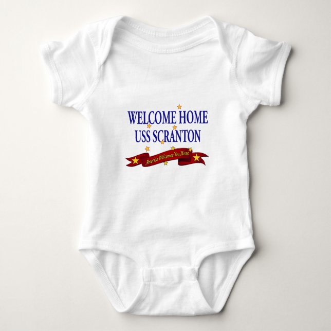 Willkommenes Zuhause USS Scranton Baby Strampler (Vorderseite)