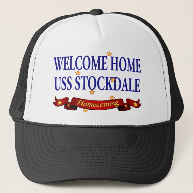 Willkommenes Zuhause USS Stockdale Truckerkappe (Vorderseite)