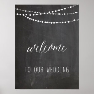 Willkommens-Hochzeitsschild Kalligrafie Poster