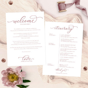 Willkommens-Itinerary für das Hochzeitswochenende  Einladung