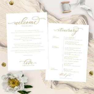 Willkommens-Itinerary für das Hochzeitswochenende  Einladung